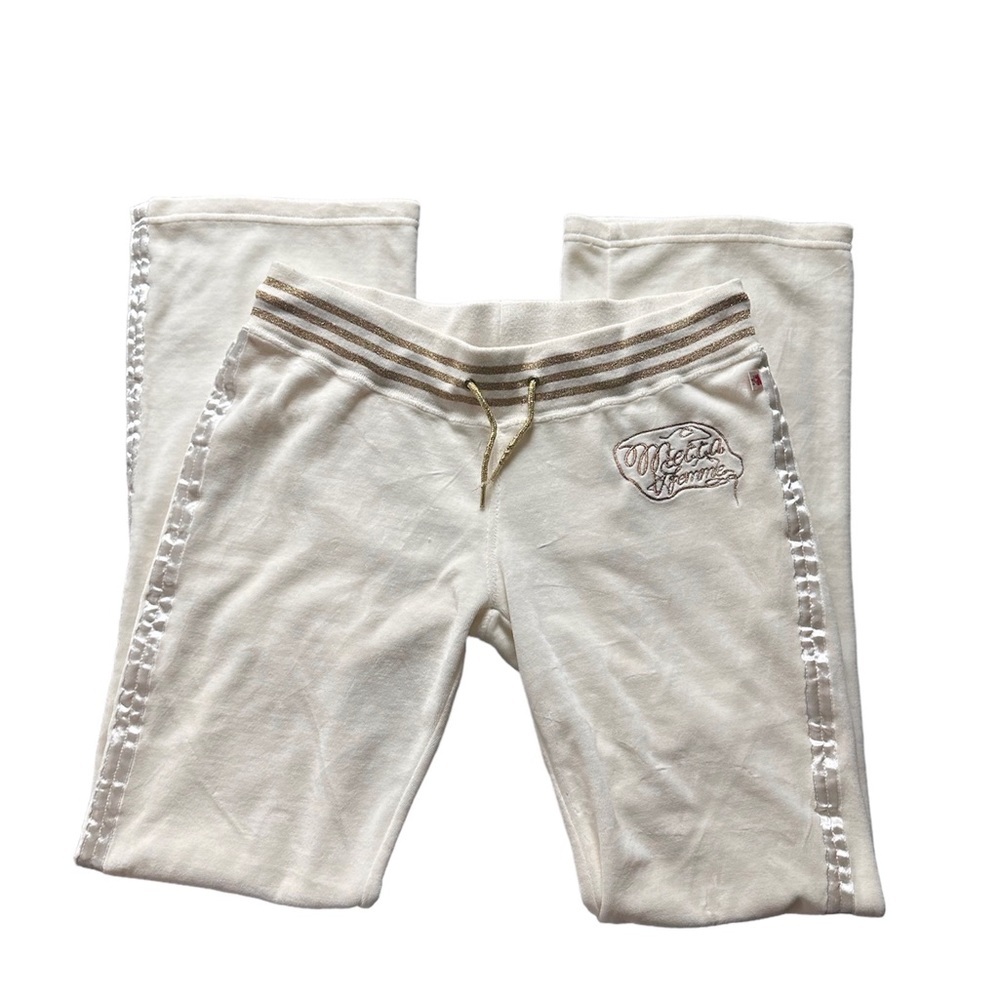 Mecca Femme Velour Cream Track Pant